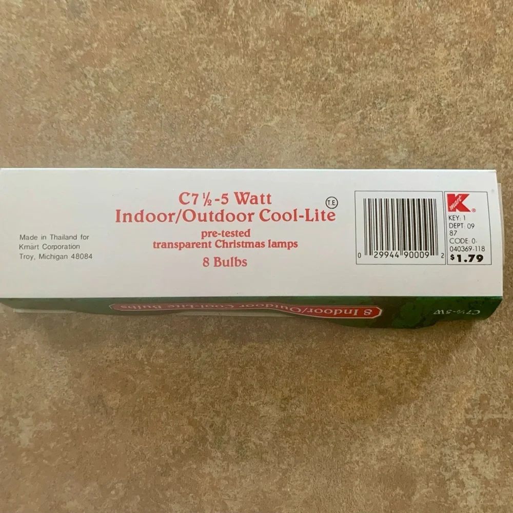 Vintage Trim A Home C7.5-5W Replacement Red Christmas Bulbs